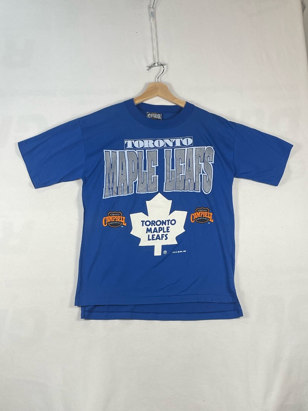 Vintage 1993 Softwear Toronto Maple Leafs NHL Hockey T shirt Single Stitch Sz M